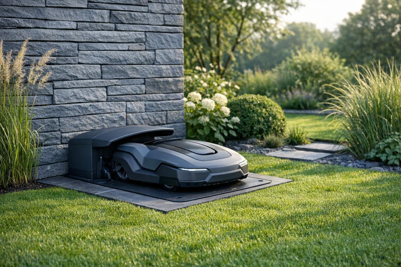 Robot Mower Setup: Base Station, Antenna and Mapping.